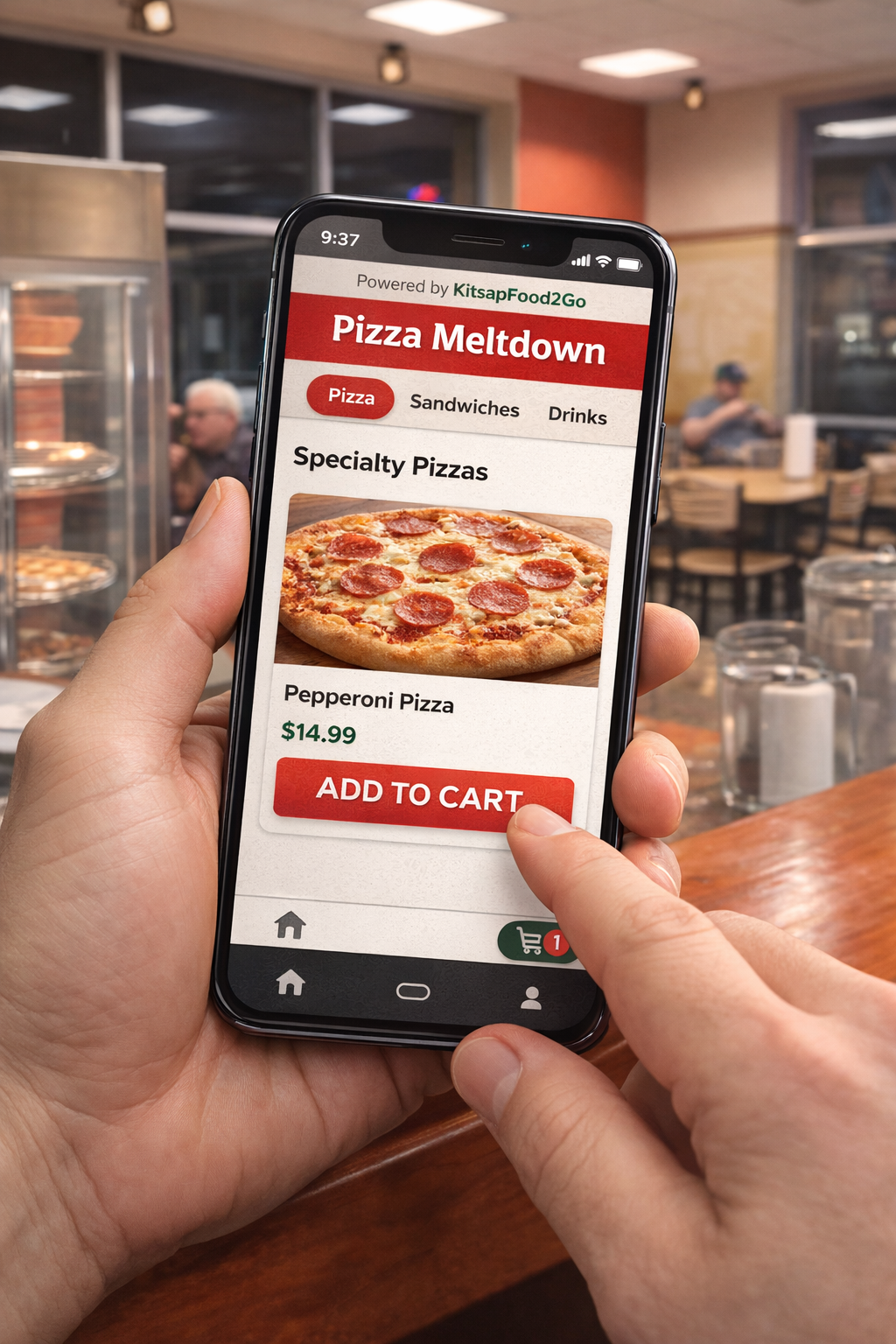 Mobile food ordering experience for customers
